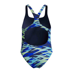Speedo Girls HyperBoom Print Medalist Swimsuit - Peacoat | Allens Of Kingsbury