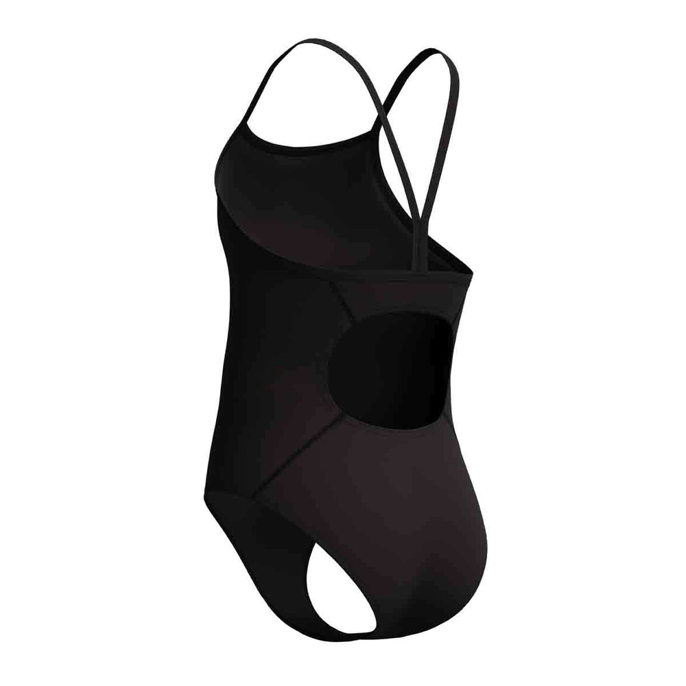 Speedo Girls Endurance+ Logo Thinstrap Swimsuit - Anthracite | Allens Of Kingsbury