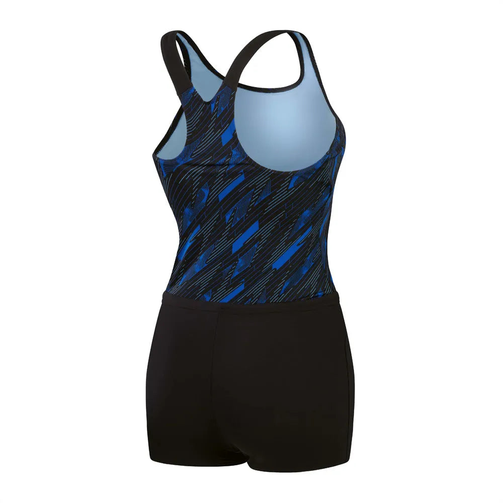 Speedo Womens HyperBoom Tankini - Black/True Cobalt/Curious Blue - Allens Swimwear