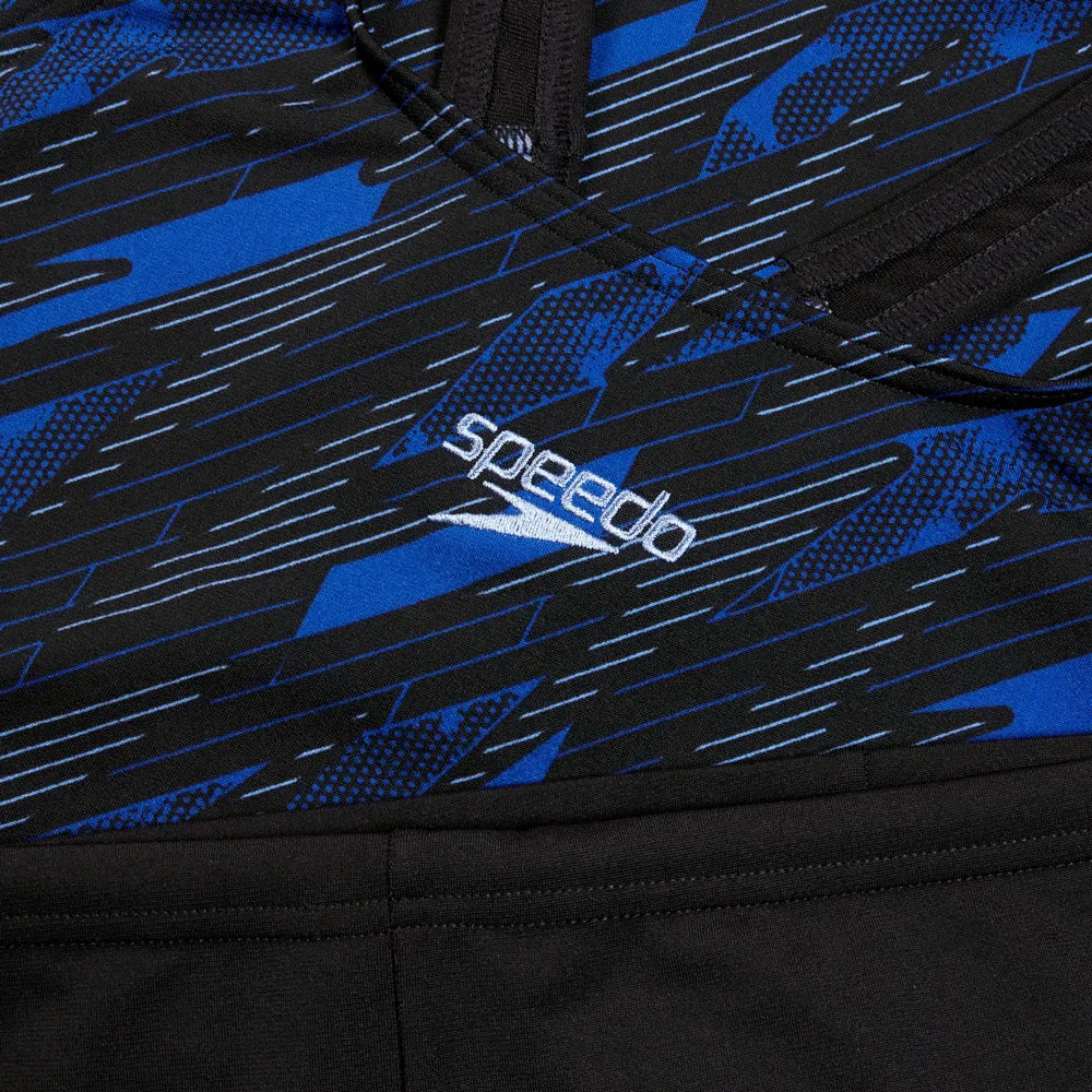 Speedo Womens HyperBoom Tankini - Black/True Cobalt/Curious Blue - Allens Swimwear