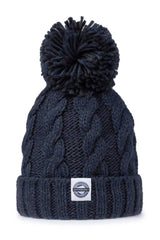 Swimzi Deep Navy Cable Super Bobble Hat - Blue | Allens Of Kingsbury