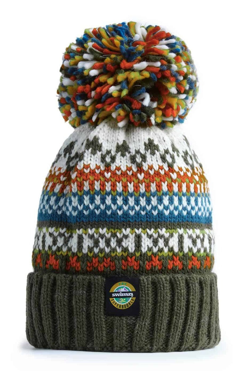 Swimzi Greenland Nordic Knit Super Bobble Hat - Multi | Allens Of Kingsbury
