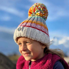 Swimzi Kids Aurora Rib Knit Super Bobble Hat - Multi | Allens Of Kingsbury