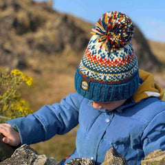 Swimzi Kids Fjord Nordic Knit Super Bobble Hat - Multi | Allens Of Kingsbury