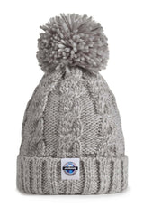 Swimzi Silver Grey Cable Knit Super Bobble Hat - Grey | Allens Of Kingsbury