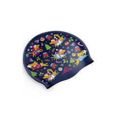 Swimzi Christmas Dogs Swim Cap - Navy | Allens Of Kingsbury