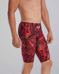 TYR Mens Avictor Helux High Waisted Jammer - Red/Orange | Allens Of Kingsbury