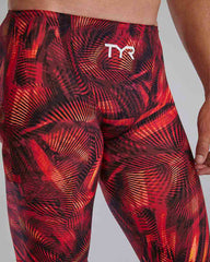 TYR Mens Avictor Helux High Waisted Jammer - Red/Orange | Allens Of Kingsbury