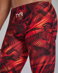 TYR Mens Avictor Helux High Waisted Jammer - Red/Orange | Allens Of Kingsbury
