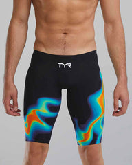 TYR Mens Venzo Infrared Low Waisted Jammer - Org/Grn - Allens Swimwear