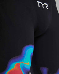 TYR Mens Venzo Infrared Low Waisted Jammer - Red/Turq/Blue - Allens Swimwear