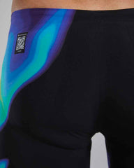 TYR Mens Venzo Infrared Low Waisted Jammer - Red/Turq/Blue - Allens Swimwear