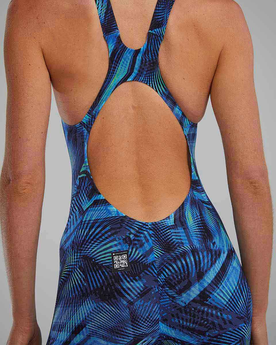 TYR Womens Avictor 2.0 - Helux Openback Kneeskin - Blue/Green | Allens Of Kingsbury