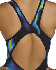 TYR Womens Venzo Infrared Openback Kneeskin - Org/Grn - Allens Swimwear