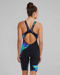 TYR Womens Venzo Infrared Openback Kneeskin - Red/Turq/Blue - Allens Swimwear