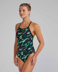 TYR Womens Triadic Diamondfit Swimsuit - Green | Allens Of Kingsbury