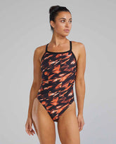 TYR Womens Triadic Diamondfit Swimsuit - Orange | Allens Of Kingsbury
