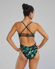 TYR Womens Triadic Trinityfit Swimsuit - Green | Allens Of Kingsbury