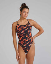 TYR Womens Triadic Trinityfit Swimsuit - Orange | Allens Of Kingsbury