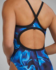 TYR Womens Waveform Diamondfit Swimsuit - Blue | Allens Of Kingsbury
