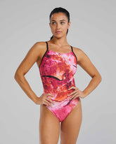 TYR Womens Gladius Cutoutfit Swimsuit - Pink/Orange | Allens Of Kingsbury