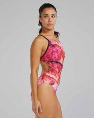 TYR Womens Gladius Cutoutfit Swimsuit - Pink/Orange | Allens Of Kingsbury