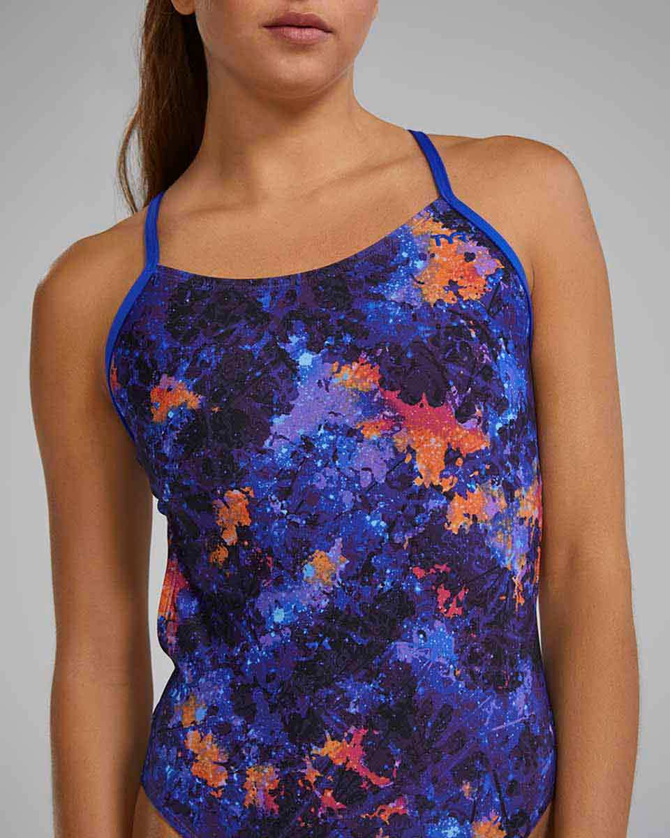 TYR Womens Montipora Cutoutfit Swimsuit - Purp/Orange | Allens Of Kingsbury