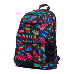 Way Funky Funkita Lost Leaf Elite Squad Backpack in multi-color, featuring a spacious design and adjustable straps.