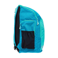 Way Funky Mint Machine Space Case backpack in mint and blue with space-themed design and durable straps.