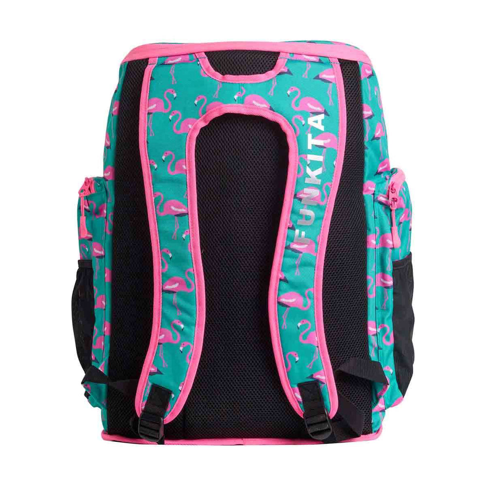 Way Funky Go Flamingo! Space Case Backpack - Green/Pink | Allens Of Kingsbury