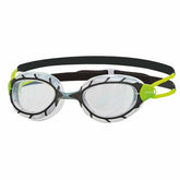 Zoggs Predator Goggles - Small Fit - Black/Green/Clear | Allens Of Kingsbury