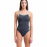 Arena Womens Lace Back Solid Swimsuit - Asphalt/Water