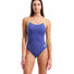 Arena Womens Lace Back Solid Swimsuit - Future Dusk/Black/Artic Lime