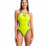 Arena Womens One Double Cross Back One Piece Swimsuit - Artic Lime/Blue Cosmo/Plum