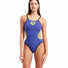 Arena Womens One Double Cross Back One Piece Swimsuit - Future Dusk/Soft Green/Black