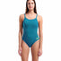 Arena Womens Team Challenge Back Solid Swimsuit - Blue Cosmo/Artic Lime