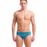 Arena Mens Team Swim Solid Brief - Blue Cosmo/Artic Lime