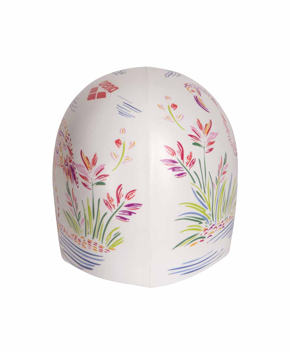 Arena HD Flamingo Print Swim Cap - White/Multi