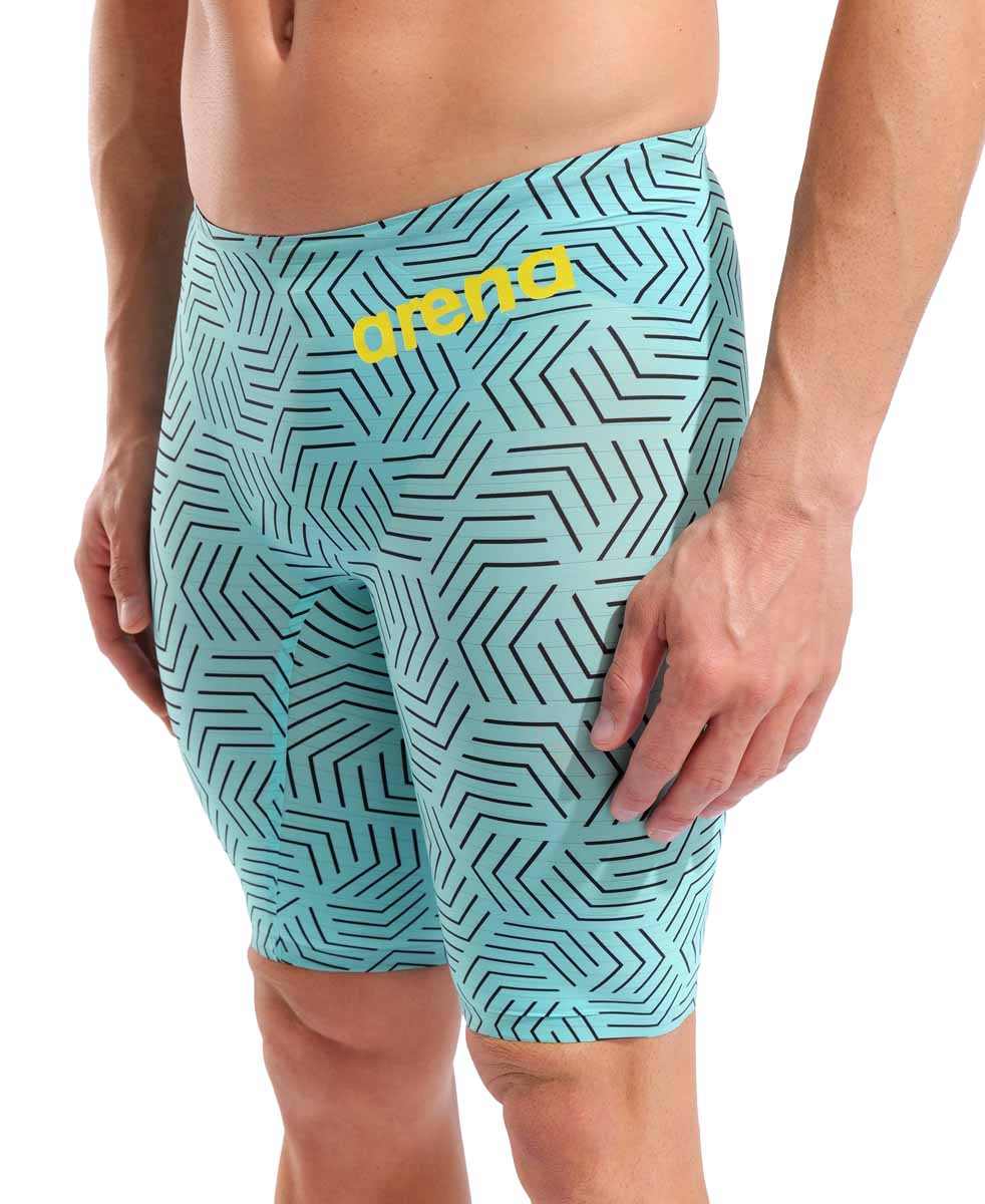 Arena Men's Carbon Air2 Jammer Ltd Edition water maze swimwear, featuring sleek black design and technical fabric for competitive swimming.
