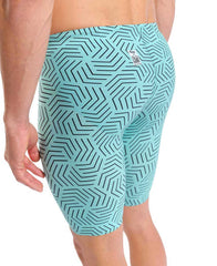 Arena Men's Carbon Air2 Limited Edition Jammer in Water Maze design, featuring sleek, high-performance swimwear fabric and branding.