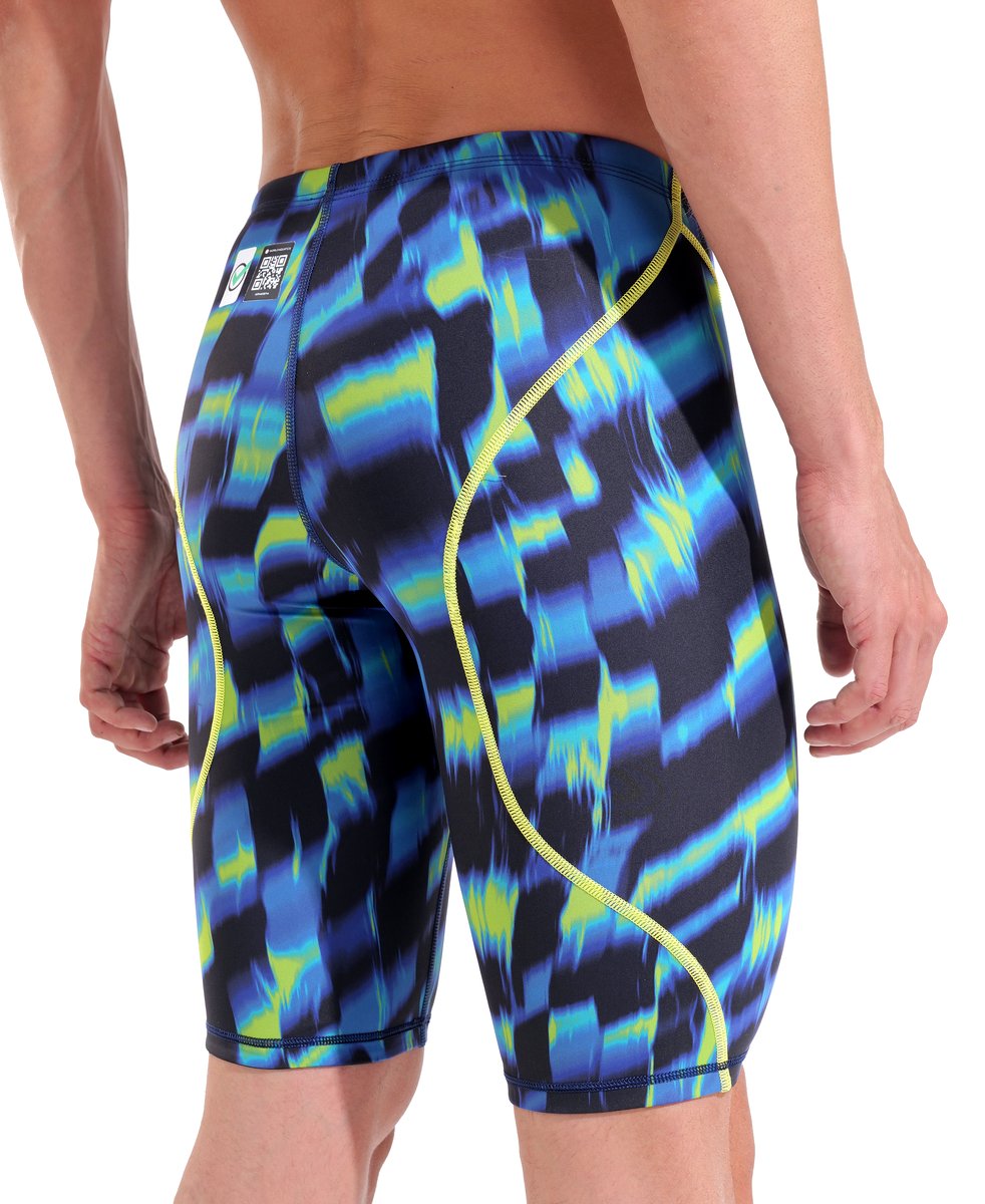 Arena Men's Powerskin ST Next Aqua Gleam limited edition jammers with aqua and gleam design, form-fitting swimwear for competitive swimming.