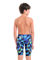 Arena Boys Powerskin ST Next Aqua Gleam limited edition swim jammer in aqua and gleam colors, designed for competitive swimming.