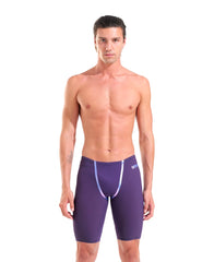Arena Mens Powerskin Primo Midnight Chrome Ltd Edition jammer in sleek midnight blue fabric, designed for competitive swimming.
