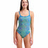 Arena Womens Snakeskin Challenge Back Swimsuit - Blue Cosmo/Multi