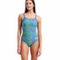 Arena Womens Snakeskin Lightdrop Back Swimsuit - Blue Cosmo/Multi