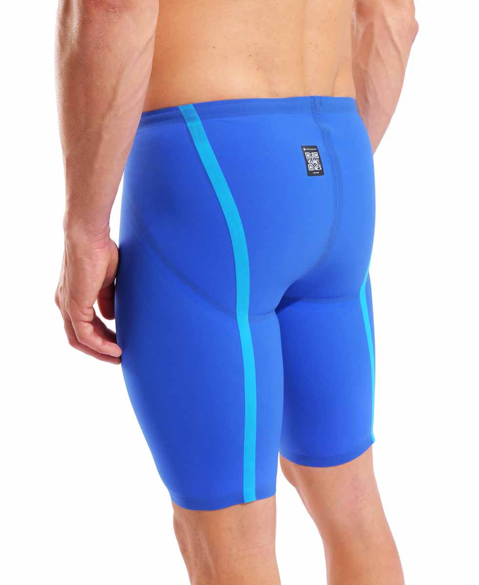 Arena men's Powerskin Veloce Ltd Edition neon blaze jammer swimming suit with sleek design and vibrant colors.