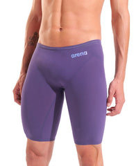 Arena Men’s Powerskin Veloce Midnight Chrome Ltd Edition jammer in sleek midnight blue, designed for competitive swimming.