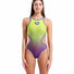 Arena Womens One Shaded Print Tech One Back Swimsuit - Artic Lime/Violetta Multi/Neon Blue