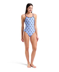 Arena Womens Sunny Tie Back Swimsuit - Turquoise/Multi