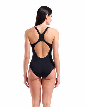 Arena women's Peacock Swim Pro Back swimsuit in multi green and black, featuring a stylish swimwear design with a supportive fit.